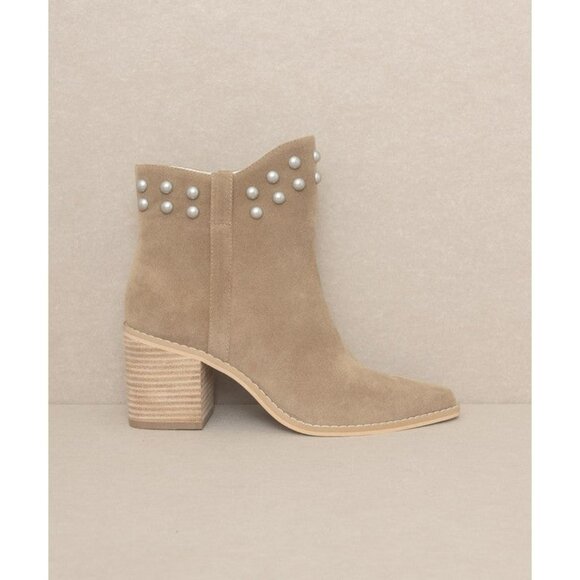 OASIS SOCIETY Alofi - Studded Collar Booties - Picture 2 of 16